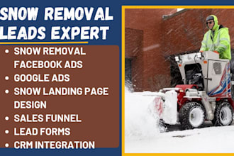 generate snow removal leads snow leads lawn care snow removal landing page