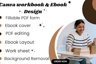 create professional canva workbook, ebook, lead magnet, canva course pdf design