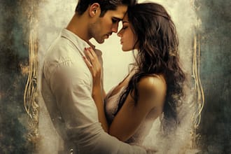 design a romance or erotica book cover