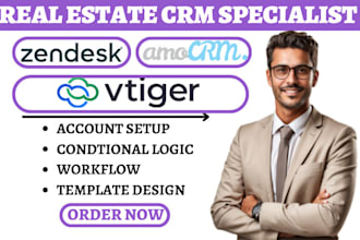 setup zendesk sell amocrm vtiger crm nutshell crm reireply asterisk pipeline va