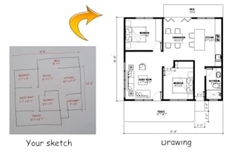 create clear 2d floor plans for housing projects