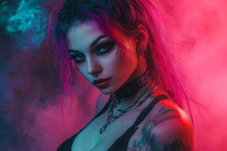 design stunning sci fi, cyberpunk, digital portrait