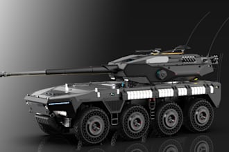 model 3d military amour vehicle for game and animation,warp 3d war machinery