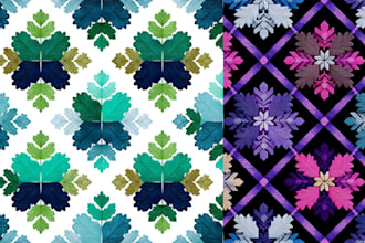 create seamless pattern designs for fabric, textile, wallpaper, and digital use