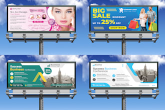 do professional billboard, signboard, roll up banner design