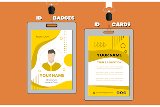 design id badges, employee cards, business cards, id cards