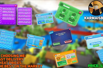 create professional roblox UI,UX for you