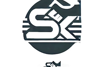 design a minimalist logo for your shoe brand using s and k letters