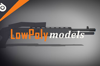 make game ready 3d lowpoly guns