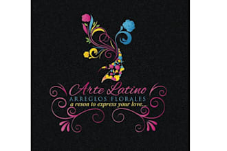 creative amazing flower arrangement florists logo