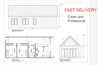 draw professional house elevation for permits and developers
