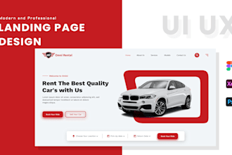 design a high converting landing page UI in figma or adobe xd