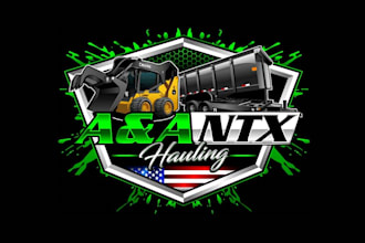 create high quality and beautiful dump trailer logo design