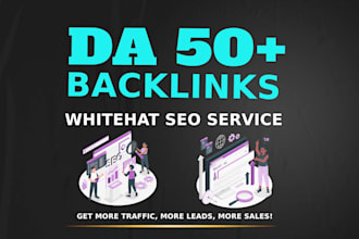 publish high quality da 50 plus guest posting backlinks