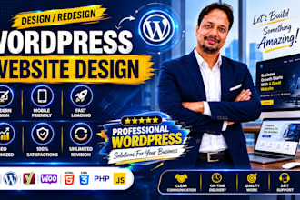 create responsive wordpress website design, redesign, ecommerce design in 24 hrs