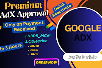 secure ma adx premium approval from a google certified company within 3 hours