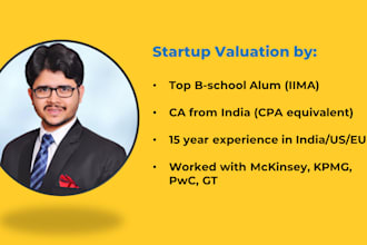provide investor ready valuation for fundraising