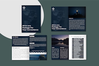 design corporate brochure, company profile, annual report