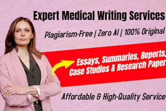 write medical blog, articles, essays, and summaries for professionals