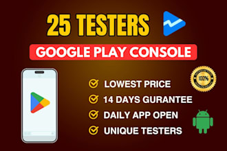 provide unique 20 testers google play console, closed testing