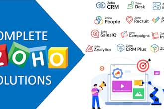 customize and setup zoho CRM, zoho books, zoho one