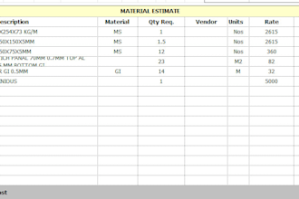 estimation and calculations for steel structure