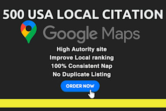 create 500 USA local citations and directory listings to boost your gmb ranking