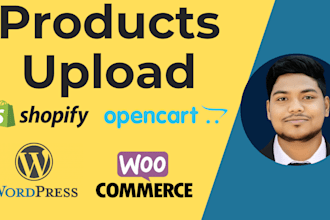 upload products or add products to your shopify woocommerce and opencart store