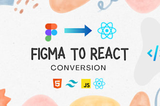 convert figma to react, xd to react, psd to react and responsive website