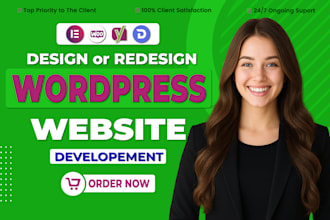 create wordpress website design, custom wordpress, business website development