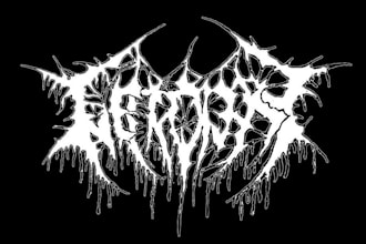 make metal rock, death metal, grind core, deathcore logo
