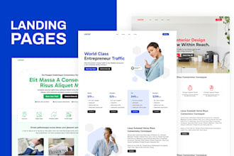create professional landing page design, website in figma