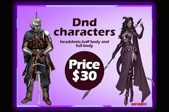draw fantasy and concept character for your dnd art