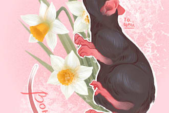 draw a cute pet portrait sketch for you