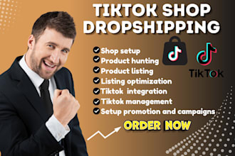 setup tik tok shop, tiktok ads, and do tiktok marketing