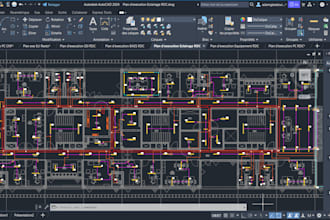 do office and residential electrical plans with autocad