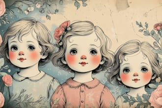 draw creative vintage cartoon comic children book sport illustration