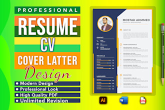 design custom resume, CV, and cover letter template