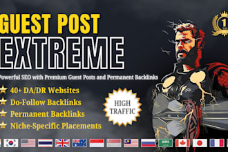 provide high quality guest posts with high da DR backlinks