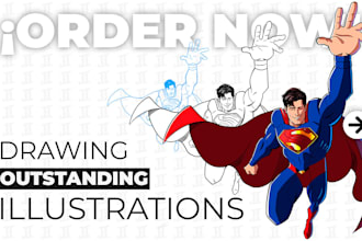 draw unique comic style illustrations and character art