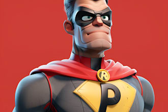 create superhero comic characters and design