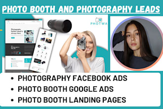 generate photo booth leads photography leads videography lead photo landing page