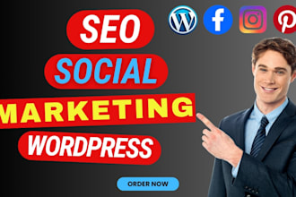 do SEO facebook and instagram marketing and social media manage by wordpress