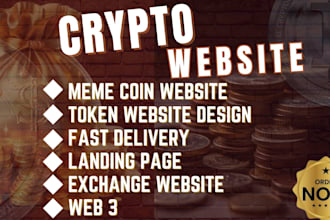 create crypto token website, coin memes website, cryptocurrency, web 3 or game