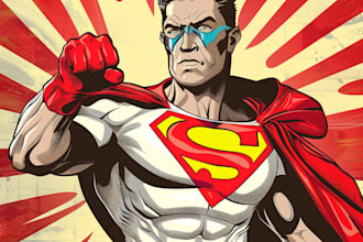 draw superhero comic characters or cartoon
