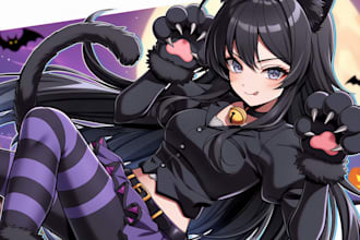 draw anime character illustration for pfp, fanart or vtuber