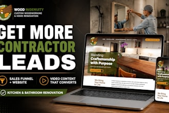 create home renovation sales funnel for kitchen and bathroom leads