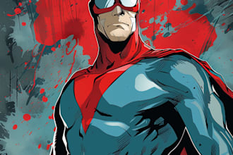 do superhero comic character art