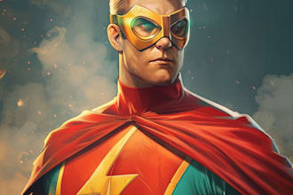 design a unique superhero comic character for you