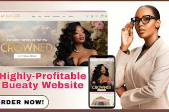 build luxury beauty salon website beauty shopify store cosmetic website